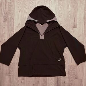 Asics Black and Gray Windbreaker